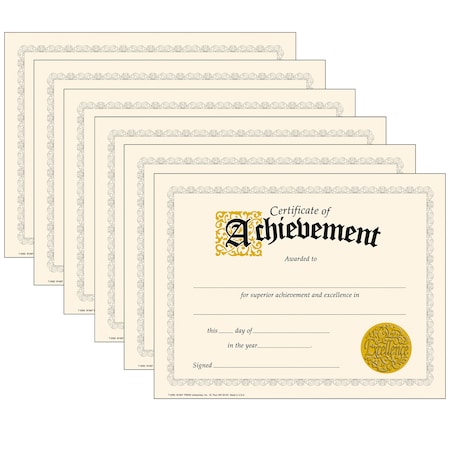 Trend Enterprises Certificate of Achievement Classic Certificates, 30 Per Pack, PK6 T2562